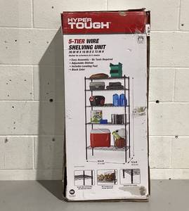 lot 521 image: Hyper Tough 5-Tier Wire Storage Shelves, 36 W x 12 D x 72 H, 1750 lb Load Capacity