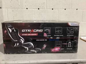 lot 531 image: GTRACING GTWD-200 Ergonomic Gaming Chair with Adjustable Pillows and Footrest