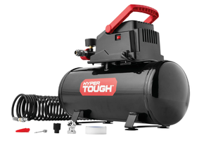 lot 74 image: Hyper Tough Black 100 PSI Oil-free Portable Air Compressor 3 Gallon