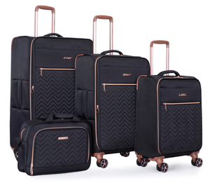 lot 82 image: 4PCS Travelhouse Luggage Set Softside Expandable Lightweight Suitcase with Double Spinner Wheels