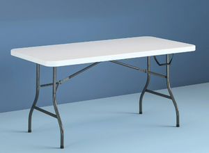lot 517 image: Cosco 6 Foot Premium Folding Table, White Speckle