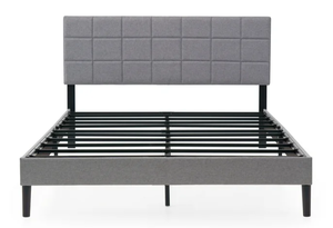 lot 533 image: Queen Size Mainstays Upholstered Platform Bed