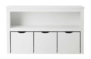 lot 545 image: Your Zone Kids Toy Storage Cabinet with Three Rolling Bins