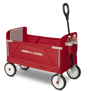 lot 558 image: Radio Flyer, 3-in-1 EZ Fold Wagon, Padded Seat with Seat Belts