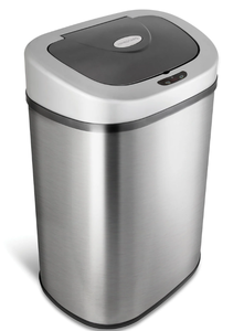 lot 599 image: Nine Stars 21.1 Gallon Trash Can, Motion Sensor Touchless Kitchen Trash Can, Stainless Steel