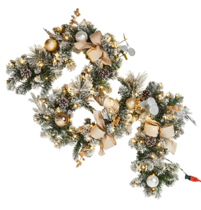 lot 651 image: Members Mark Pre-Lit 9 Decorated Holiday Garland