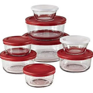 lot 722 image: 16PCS Anchor Hocking Food Storage Set