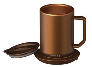 lot 730 image: LOT OF 2 ionMug & Charging Coaster, 12oz. Stainless Steel Self Heating Coffee Mug with Lid
