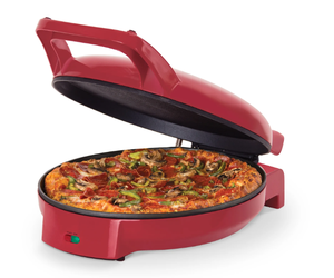 lot 731 image: Dash 12 Pizza Griddle, Red - Personal Pizza Maker with Dual Cooking Surfaces, Nonstick & 450°F Heat