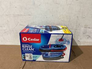 lot 733 image: O-Cedar RinseClean Clean Water Spin Mop and Bucket System  Clean with Clean Water  Removes 99% of Bacteria