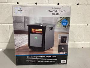 lot 567 image: Mainstays 1500W Electric 4-Element Infrared Cabinet Space Heater for Indoor