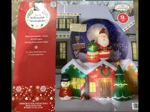 lot 98 image: Members Mark 9 Pre-Lit Inflatable Snowglobe
