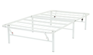 lot 524 image: TwinXL Mainstays 14 High Profile Foldable Steel Platform Bed Frame with Storage Space Under Frame