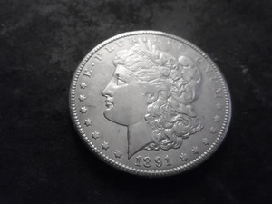 1891 CC Morgan Silver Dollar