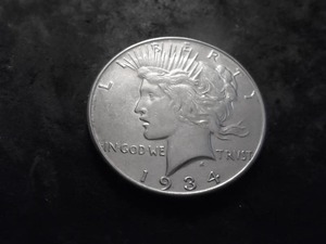 1934 Peace Silver Dollar