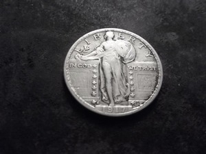 1917 S Standing Liberty Quarter Type 2