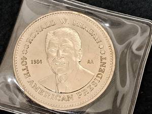 lot 204 image: Collectors Coin - Double Eagle Presidential Commemorative - Ronald W. Reagan 40th American President 1984 AA
