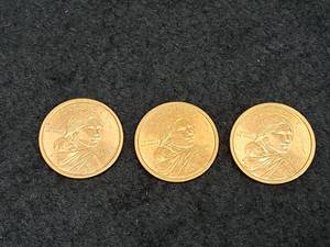 lot 221 image: Lot of (3) Sacagawea Dollar Coins 2000 P, D