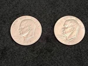 lot 229 image: Lot of (2) Eisenhower Dollar Coins 1971, 1978 D