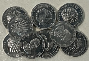 lot 17 image: Thirteen Shell Game Coins (LOT1)