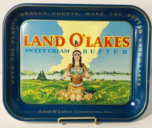 lot 43 image: 1950s Land O Lakes Butter Promotional Tray