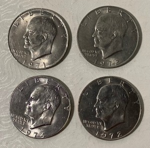 lot 61 image: Eisenhower Dollar Coin Lot of 4