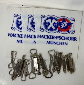 lot 73 image: Vintage Beer Lamp Pieces German Beer and lot of Bottle Openers