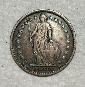 lot 80 image: Switzerland  1912 1 Franc Silver Coin