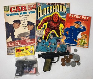 lot 108 image: Capguns and Comic Books Car 54 Blackhawk Comics