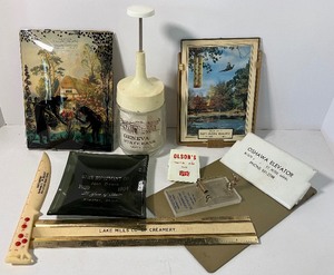 lot 109 image: Vintage Advertising Promotional Items Ellendale, Geneva, Kiester MN, Lake Mills, Joice IA