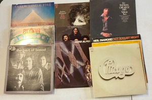 lot 154 image: Records Albums Vintage Lot of 11 Earth Wind and Fire, Chicago, Beatles