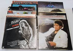 lot 215 image: Vintage Record Albums Michael Jackson, Boston, Hall and Oates