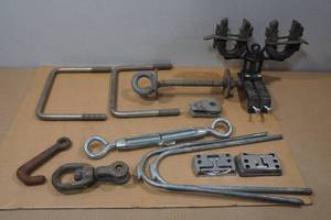 Assorted Fasteners and Tie-Downs - Turnbuckle, Hook, U Bolts