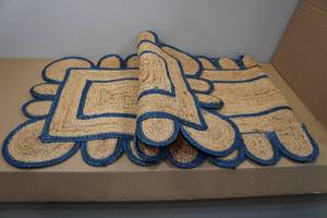 Natural Jute Hand Braided Scalloped Runner 2x6