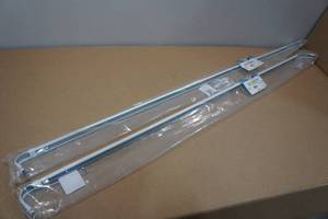 2 White Curtain Rods 48-86