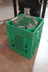5-Gallon Glass Jug with Crate