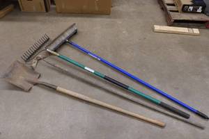 Shovel, Rake, Broom