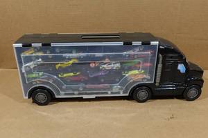 Semi Storage Case with Cars - Many Hot Wheels