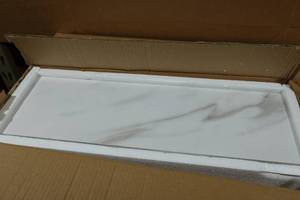 Set of Two Floating Shelves -Faux MarbleBlack