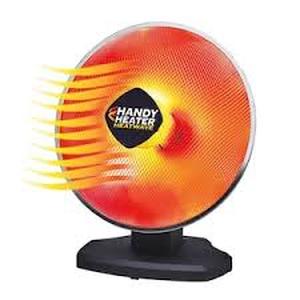 HANDY HEATER 1200-Watt Electric Ceramic Parabolic Space Heater  Customer Returns See Pictures
