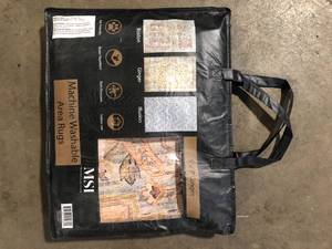 MSI Machine Washable Area Rug  Customer Returns See Pictures