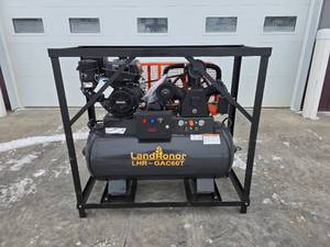 lot 28 image: Landhoner 14 Hp Portable Compressor 60 Gallon