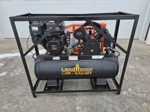 lot 27 image: Landhoner Gas Air Compressor 40 Gallon