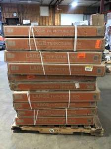 The Home Depot 37.5 in. L x 4 in. W x 41 in. D Heavy Duty Large Adjustable TV Box and Picture Moving Box (2-Pack) Customer Returns See Pictures