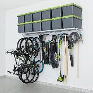 Garage Essentials 96 in. W Ultimate Shelf and Track Storage System   Customer Returns See Pictures