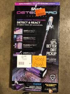 Shark Detect Pro Bagless Cordless HEPA Portable Stick Vacuum Cleaner with Quadclean Multi-Surface Brushroll in Dark Grey Used Good   Customer Returns See Pictures