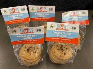Set of 5 Packages Divvies Vegan Nut Free Chocolate Chip Cookies