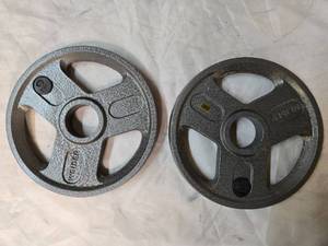lot 5 image: Lot of a Pair of 10LB Weider 2-Inch Metal Plates (Used, Like New)