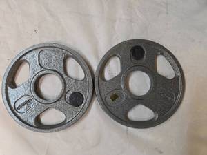 lot 8 image: Lot of a Pair of 2.5LB Weider 2-Inch Metal Plates (Used, Like New)