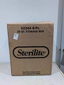 lot 63 image: BRAND NEW BOX OF (6) STERILITE 20QT. STORAGE CONTAINERS
